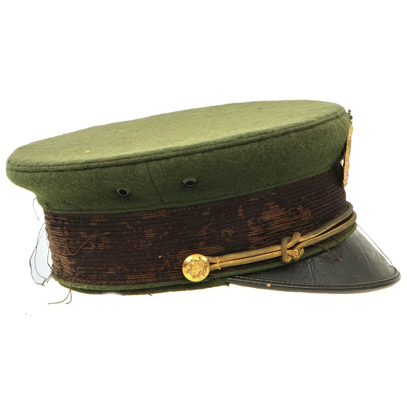 Original U.S. Spanish American Army Officer Musician M1902 Visor Cap by Cincinnati Regalia Company