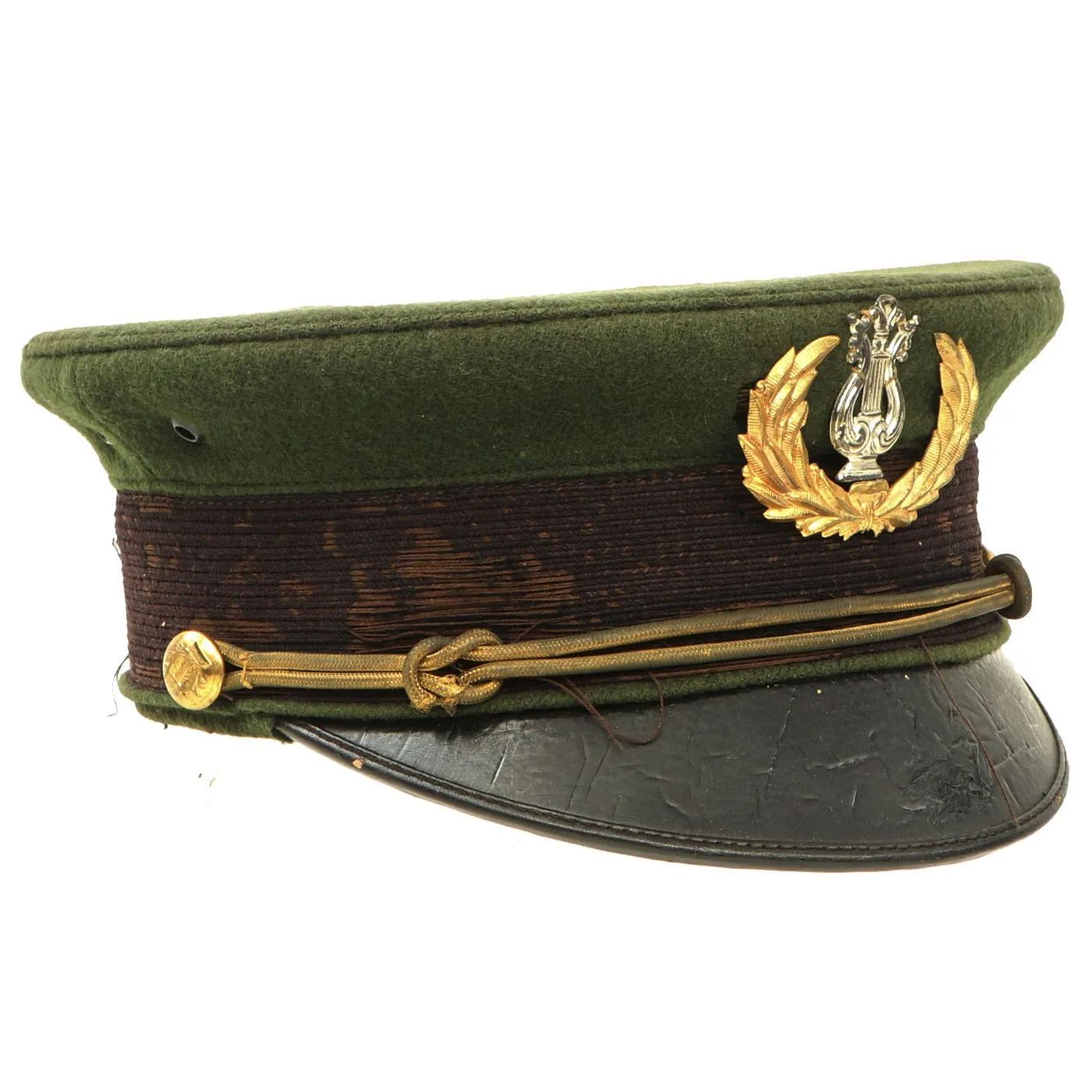 Original U.S. Spanish American Army Officer Musician M1902 Visor Cap by Cincinnati Regalia Company