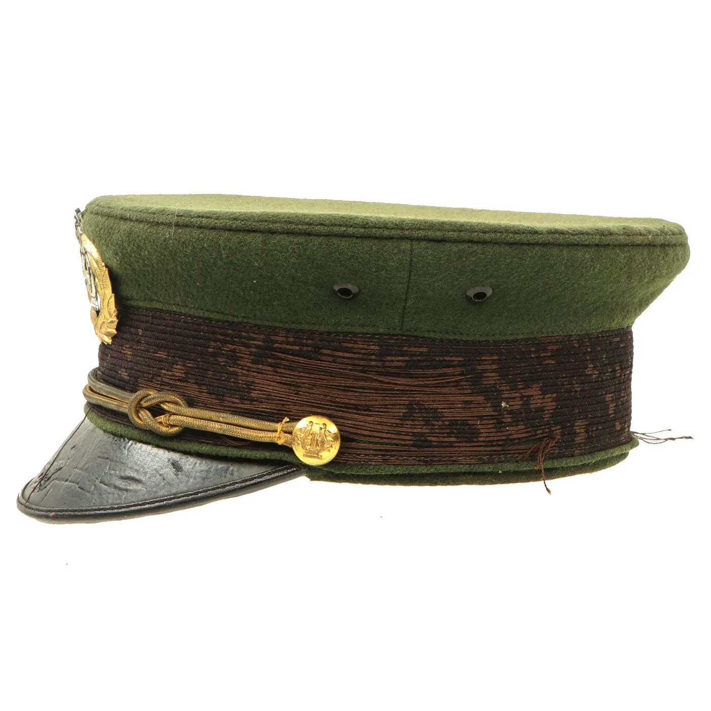 Original U.S. Spanish American Army Officer Musician M1902 Visor Cap by Cincinnati Regalia Company