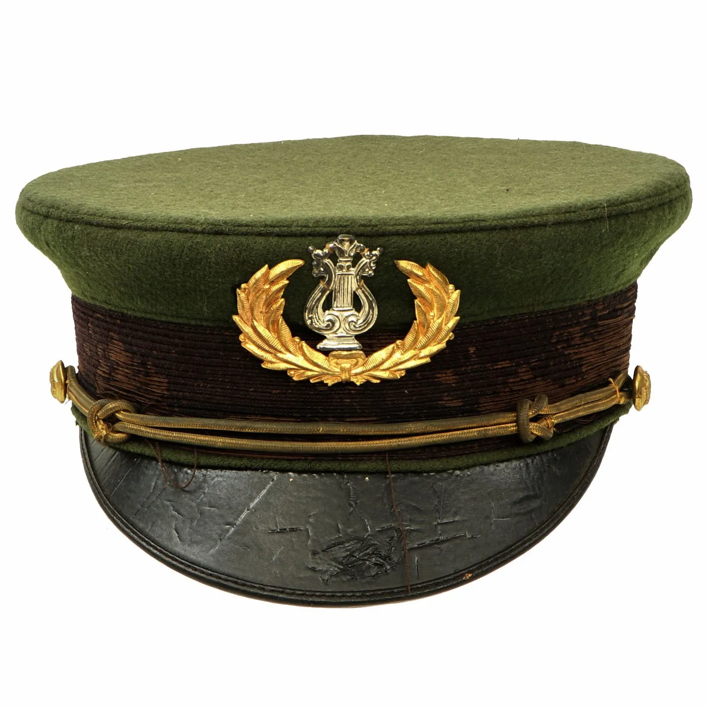 Original U.S. Spanish American Army Officer Musician M1902 Visor Cap by Cincinnati Regalia Company