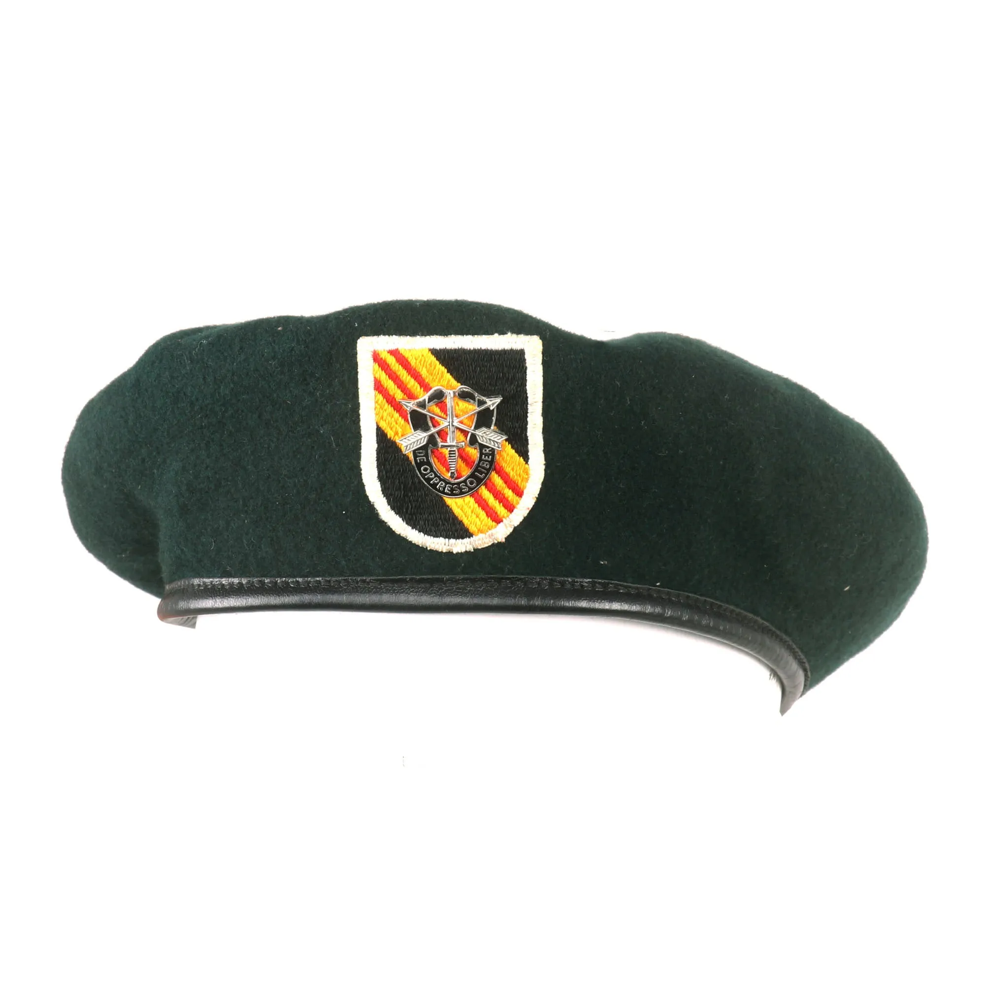 Original U.S. Vietnam War 5th Special Forces Group Airborne Green Beret - Pre-1967 - Size 7 ⅝