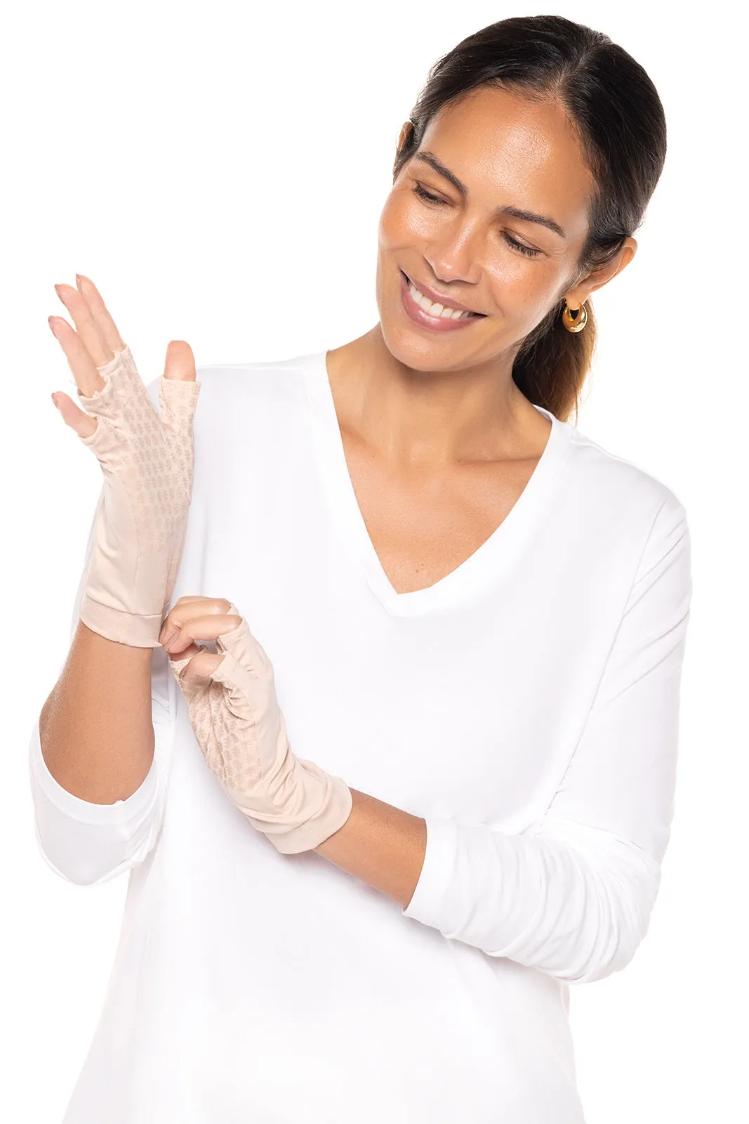 Ouray UV Fingerless Sun Gloves  |  Beige