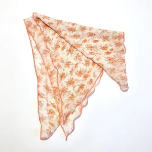 Pretty Vintage Floral Chiffon Chemo Head Scarf