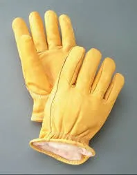 Radnor X-Large Yellow Deerskin Thinsulate Lined Cold Weather Gloves With Keystone Thumb, Slip On Cuffs, Double Stitched Hem And Shirred Elastic Wrist