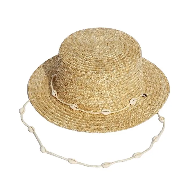 Seashells Boater Straw Hat