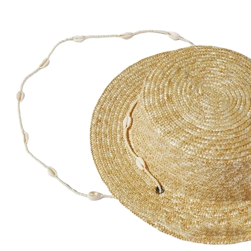 Seashells Boater Straw Hat