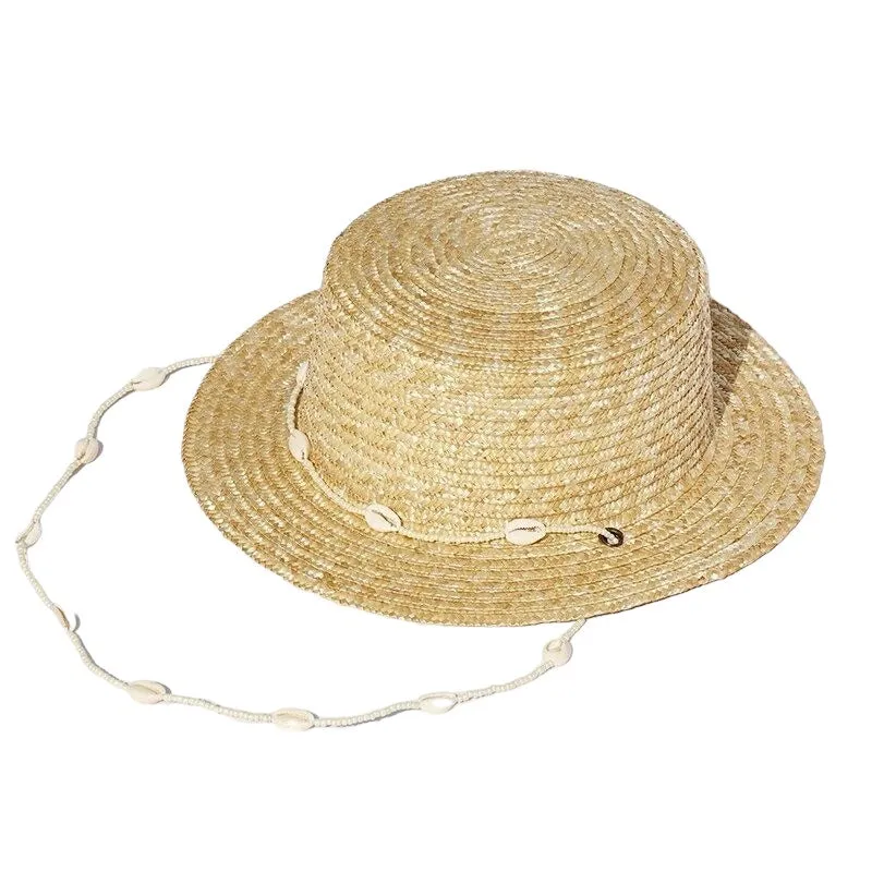 Seashells Boater Straw Hat