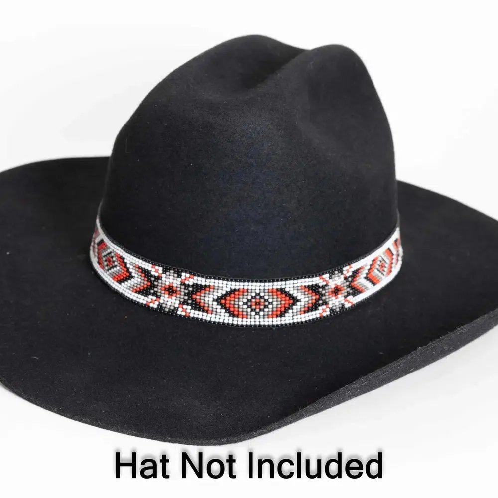 Shane | Beaded Black Hat Band