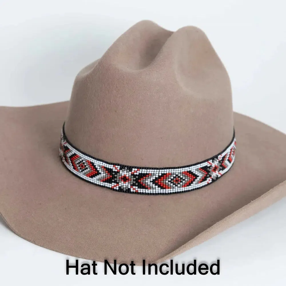 Shane | Beaded Black Hat Band