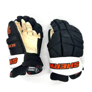 Sherwood Rekker Legend Pro - NHL Pro Stock Glove - Pro Palm - Philadelphia Flyers (Black/White/Orange)