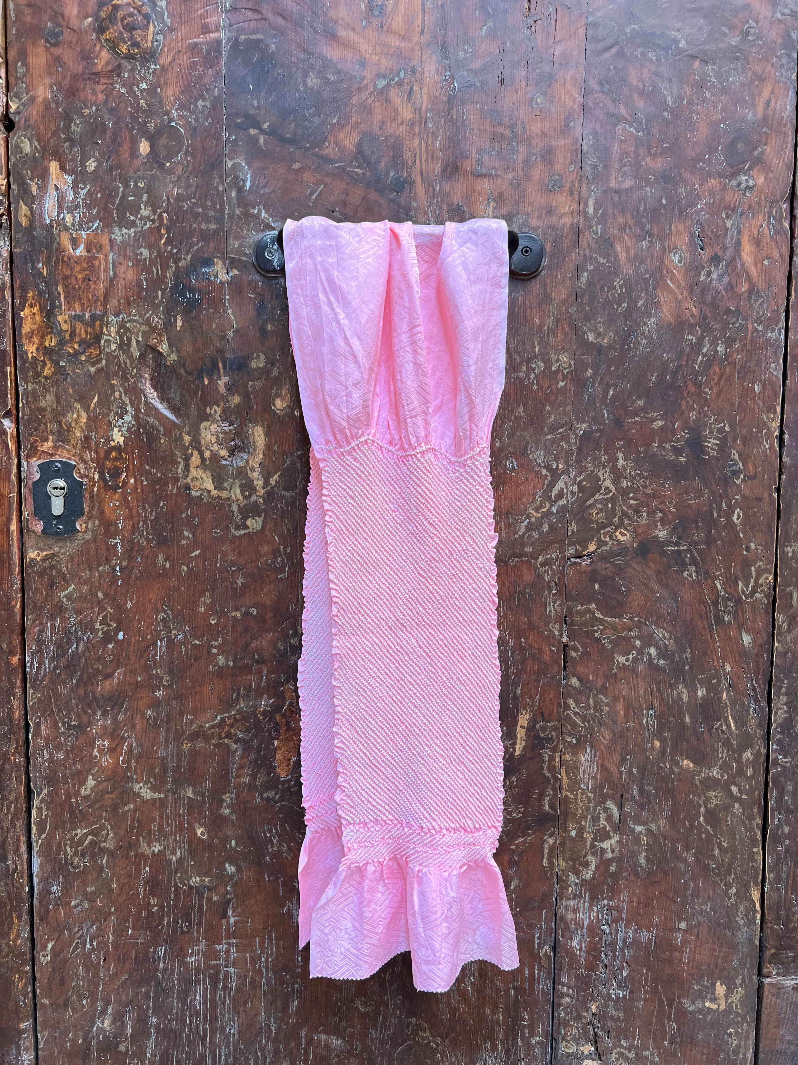 SILK OBIAGE / SCARF・ SAKURA MUJI 桜無地