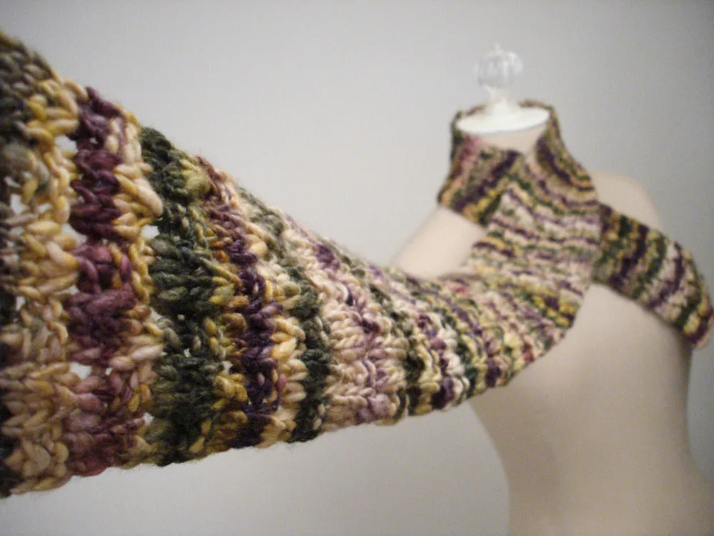 Soft Acorns Scarf Knitting Pattern