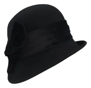 Stanton Elizabeth Cloche Hat - Black