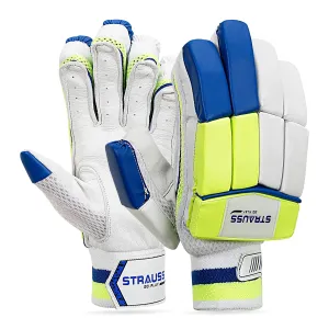 STRAUSS Right-Handed Cricket Batting Gloves | Extra Soft Leather for Age 15  Players | Superior Grip and Protection | Ideal for Cricket Matches and Training Sessions | Edition: Champion,(Multicolor)