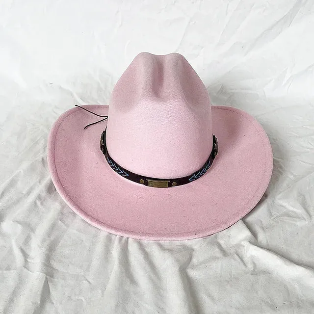 Vintage Shapeable Wide Brim Cowboy Hat