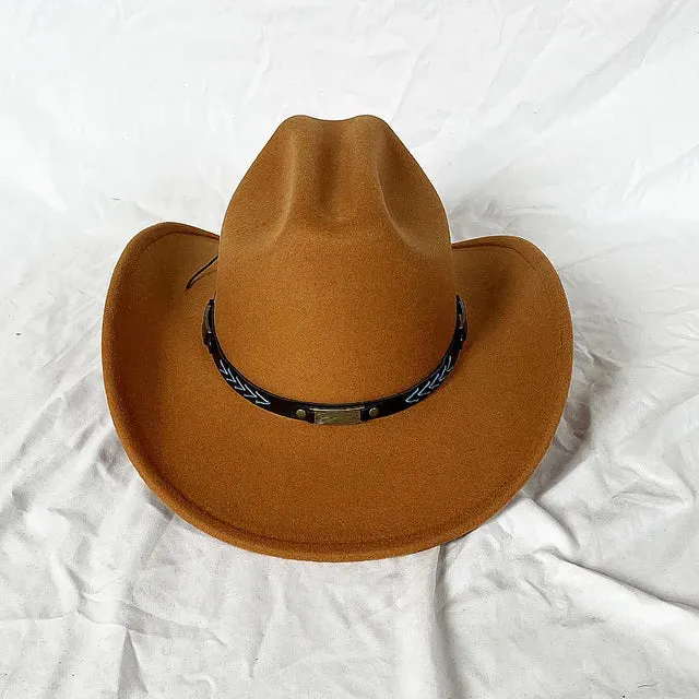 Vintage Shapeable Wide Brim Cowboy Hat