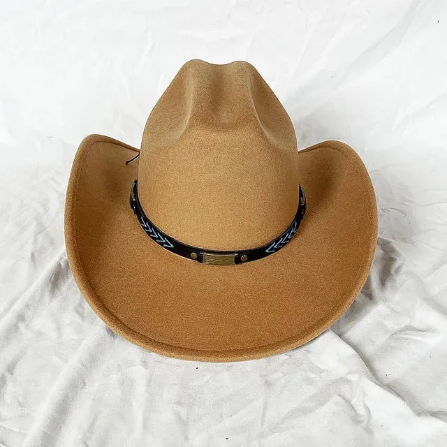 Vintage Shapeable Wide Brim Cowboy Hat