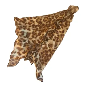 Women's Animal Print Chiffon Headscarf