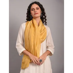 Yellow hand dyed Silk Scarf.