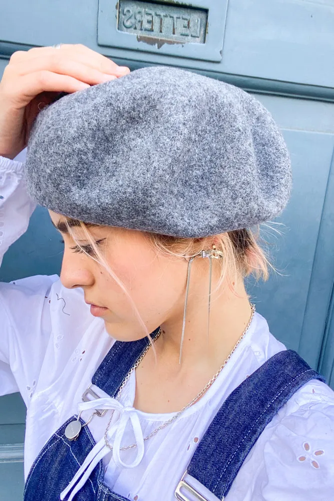 YERSE Wool Heather Grey Beret