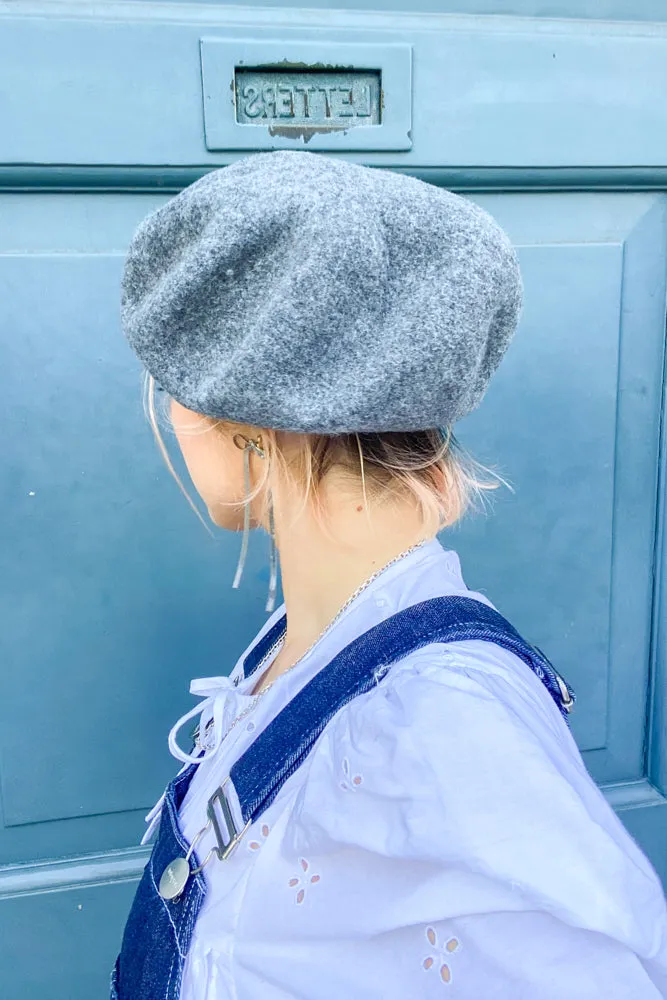 YERSE Wool Heather Grey Beret